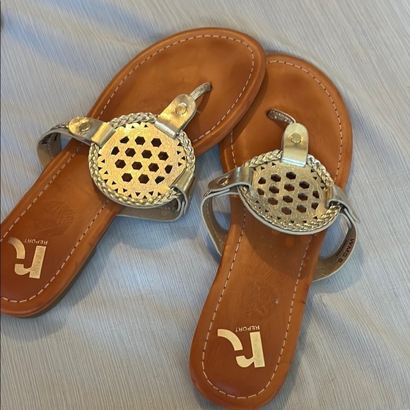 Report Shoes - Gold  and Tan Sandals